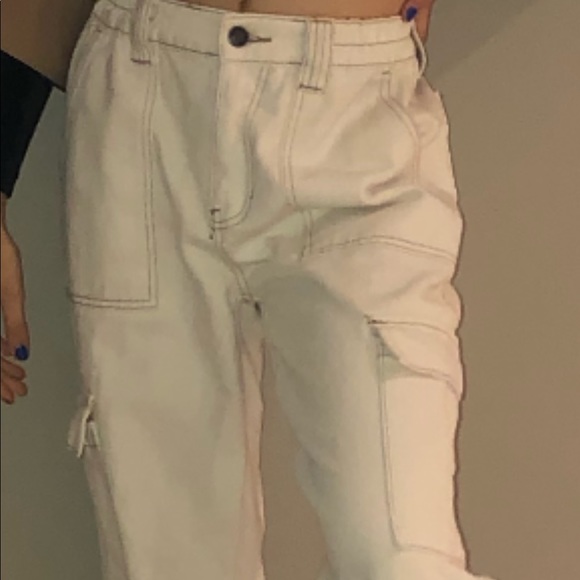 Wide open jean trendy white pants from PACs Sun - Picture 1 of 2